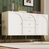Cabinet Chest of Drawers with Adjustable Shelf Home Storage Cupboard White