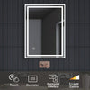 LED Mirror Bathroom Illuminated 3 Light Colors Touch Demister Pads 80x60/60x80CM
