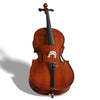 Natural Color Spruce Cello Panel with Tiger Pattern Bag Bow Rosin Strings