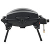 Portable Gas BBQ Grill with Cooking Zone Black Freestanding Barbecue