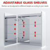 Illuminated LED Bathroom Mirror Cabinet With Shaver Socket Demister Touch Sensor