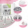 Kids Table & Chair Set Toddler Building Block Table w/ 5-Point Harness