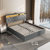 4FT6 OTTOMAN STORAGE BED FRAME WITH USB PORT & LED LIGHT & BLUETOOTH SPEAKER
