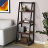 Book Shelves Wood & Metal Bookcase Standing Storage Rack For Living Room Bedroom