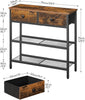 Console Table Hallway Table w/ 2 Non-woven Drawers Sofa Table Side Table