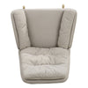 White Velvet Rocking Chairs High Back Recliner Sofa Tub Armchair Wood Legs