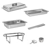 4-Pack 9L Chafer Silver Chafing Dish Buffet Set Stainless Steel Food Warmer Set