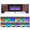 70inch Living Room TV Stand With 36in Electric Fireplace Fire Stove Unit Cabinet