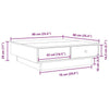 Coffee Table White 90x90x28 Engineered Wood G8R9