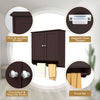 Space-saving Storage Organizer Hanging Bathroom Cabinet-Brown
