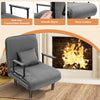 Single Folding Sofa Bed Chair Modern Fabric Sleep Function Holder Couch Sleeper