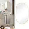 70*40cm Oval Arched Wall Mounted Mirror Bathroom Bedroom Makeup Dressing Mirror