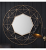 Mirror Large Round Wall Antique Vintage Gold Metal Frame Modern 3D Mirror 88.5cm