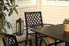 Garden Chair Set of 2 Black Stackable Waterproof Outdoor Dining Chairs Furniture