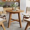 80cm Round Dining Table for 4-6, Modern Circle Kitchen Table for Dining Room