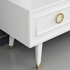 Modern TV Stand 150cm High Gloss White & Gold With 2 Wall Panels