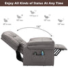 Power Lift Recliner Electric Massage Heating Chair Living Room Armchair Grey