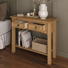 Console Table 2 Drawer Corona Hall Mexican Solid Pine Waxed