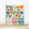 Mobile Children Kids Book Rack Shelf Sling Storage Baskets Organizer Bookcase UK