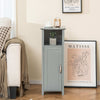 Freestanding Single Door Storage Cabinet Bathroom Floor Cabinet-Gray