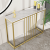 Slim Hallway Console Table Narrow Side Modern Furniture Marble Gold Living Room