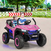Costway Kids Electric Ride On Car 2-Seater 12V Battery Powered UTV-Pink