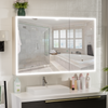 90x60cm Bathroom Mirror Cabinet Lighted Medicine Cabinet with Dimmable LED Light