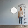 Mirror Large Art Deco Glass Frameless Round Venetian Wall Mirror 60cm x 60cm