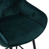 2* Velvet Bar Stools Breakfast Bar stool Pub Chairs Padded Seat Metal Leg CLIPOP