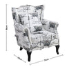 Butterfly Fabric Armchair Queen Anne Style High Back Wingback Chair Sofa Lounge