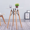 Small White Dia.60cm Round Dining Coffee Table Home Lounge Bar Office Cafes