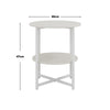 Round Side Table 2-Tier Coffee End Table Nightstand Small Shelf Rack Living Room