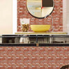 10x 3D Tile Brick Wall Sticker Waterproof Self-adhesive PVC Panel Wallpaper UK