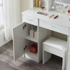 Vanity Makeup Desk Dressing Table Set with 10 LED Lights Mirror Stool 3 Drawers