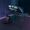 Adjustable LED Gaming Desk Computer Table Racing Style Home Furniture 175KG Load