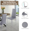 Set of 4 Dining Chairs Padded Seat High Back Metal Legs Modern Home Eysxudzhresa