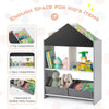 Toddler Display Bookshelf Toy Storage Kids Dollhouse Bookcase-Gray