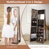 Free-standing Jewelry Armoire Lockable Jewelry Storage Organizer Jewelry Cabinet