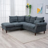 L-Shaped Corner Sofa, Sectional Couch with Built-in USB Port Chaise