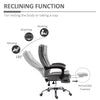 Executive Office Chair Computer Swivel Chair for Home with Arm, Footrest, Grey