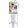 Over-The-Toilet Storage Cabinet 4-Tier Washing Machine Rack W/Adjustable Shelves