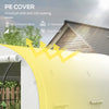 3 x 2 m Polytunnel Greenhouse with Zipped Roll-up Door and Mesh Windows, White