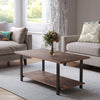 Rectangle Coffee Table Side End Desk Shelf Industrial Living Room Office Unit UK
