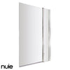Bathroom Square Hinged Bath Screen & Fixed Panel 6mm Toughened Glass Modern
