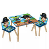 Kids Wooden Table & 2 Chairs Themed Set Furniture Play Room Desk Toddlers Junior