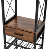 MultiTier Wood 20 Bottles Wine Display Shelves Storage Holder Free Standing Rack