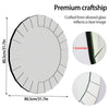 Luxury Round Wall Mirror Bevelled Decorative 3D Mirrored Foyer Bedroom Fireplace