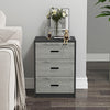 3 Drawer Wooden Bedroom Bedside Cabinet Furniture Storage Nightstand Side Table