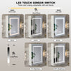 LED Bathroom Mirror Cabinet with Demister illuminated Storage Cabinet Wall Mount