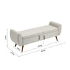 Upholstered Linen Bed End Bench Ottoman Storage Stool Padded Hallway Window Seat